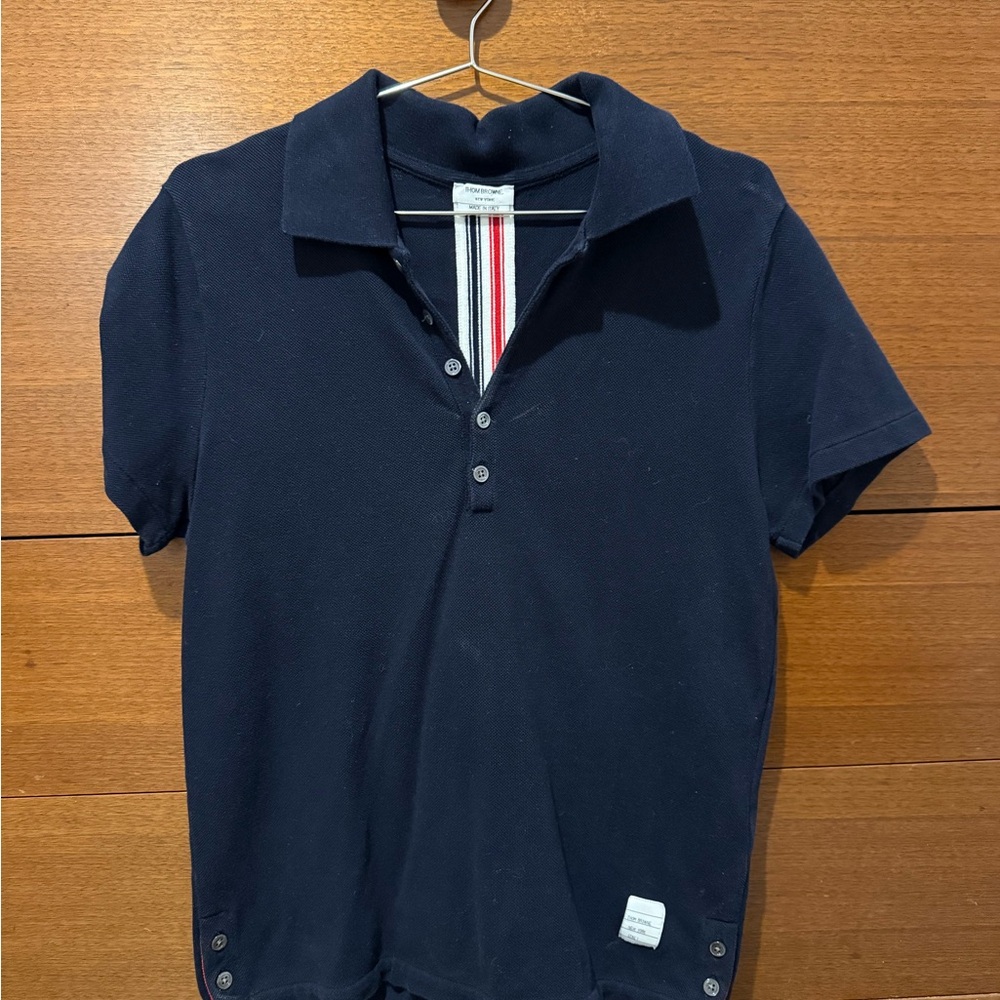 Thom Browne Dark Blue Polo Shirt